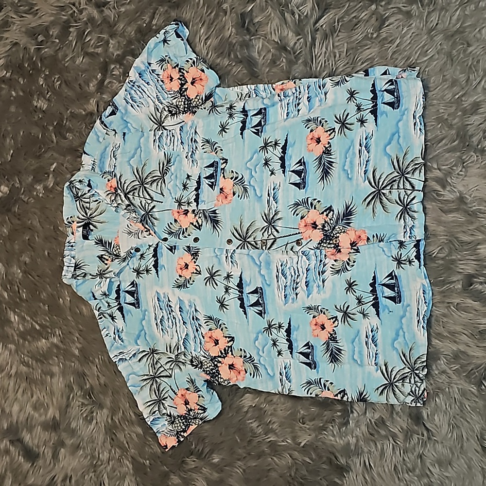 George mens sz 2XL short sleeve Hawaiian button down shirt! Very nice